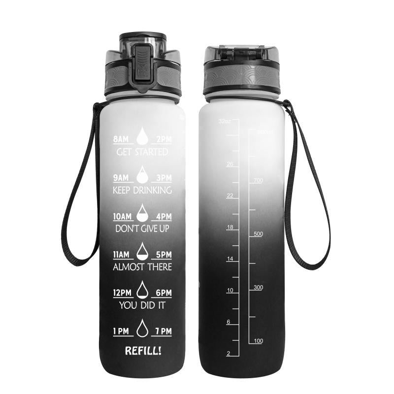 Transparent Flask Water Bottle 1000ml Bottled Kawaii Bottle Bpa Free Infuser Plastic Milk Sports Clear Water Bottle Kawaii Cup - One Red Hill
