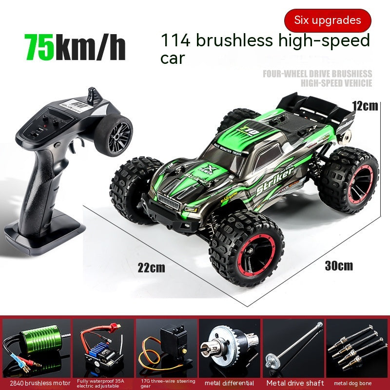 Plastic Remote Control Car Electric High-speed Four-wheel Drive Car Brushless - One Red Hill