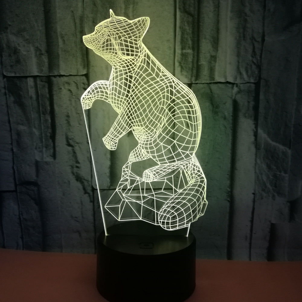 Colorful creative touch remote control 3D table lamp - One Red Hill
