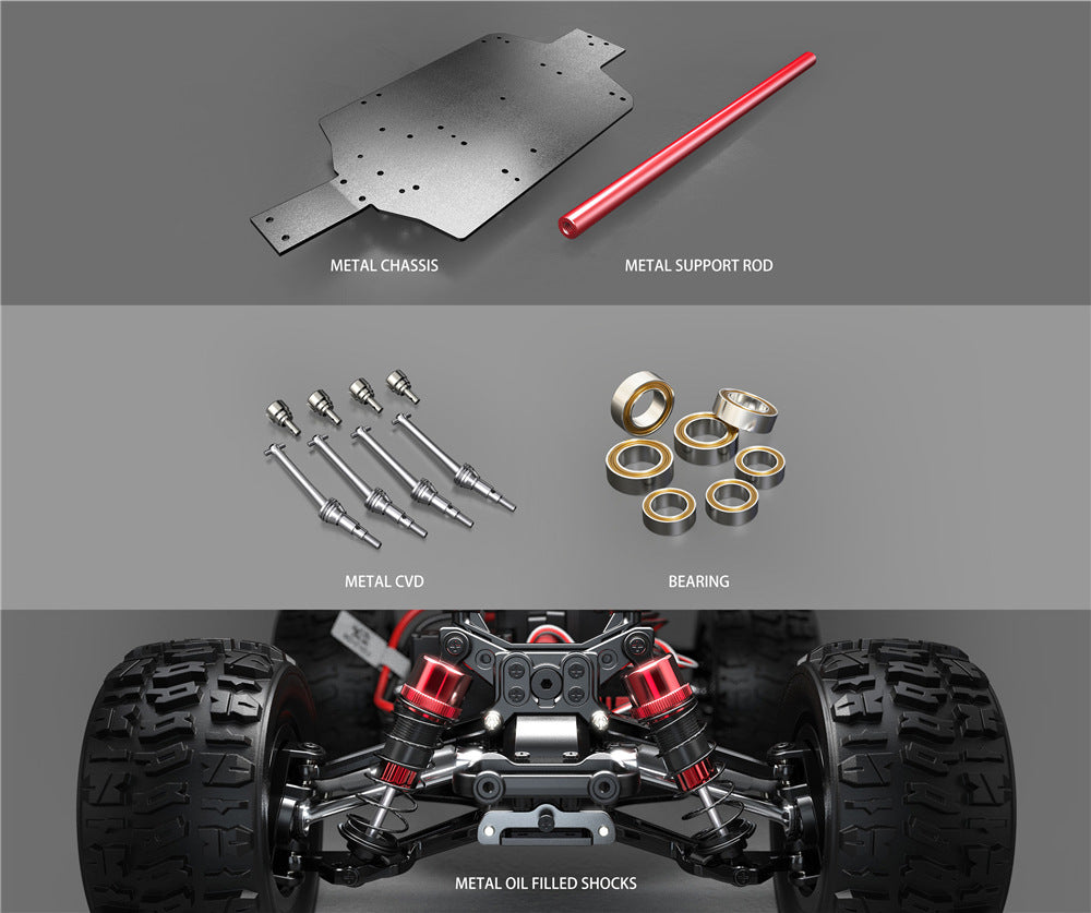 Brushless RC Car High Speed Drift Truck 24g Remote Control Car - One Red Hill