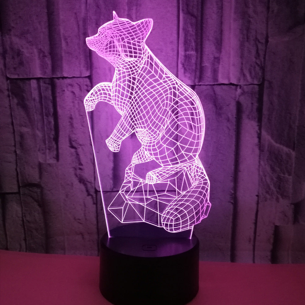 Colorful creative touch remote control 3D table lamp - One Red Hill