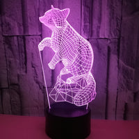 Colorful creative touch remote control 3D table lamp - One Red Hill
