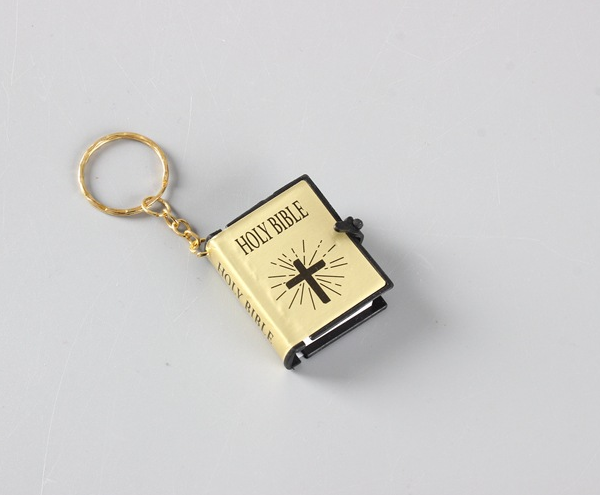 Mini HOLY Bible Keychain Religious Christian Jesus Cross Key Chain Women Prayer God Bless Gift Souvenirs Keyring - One Red Hill