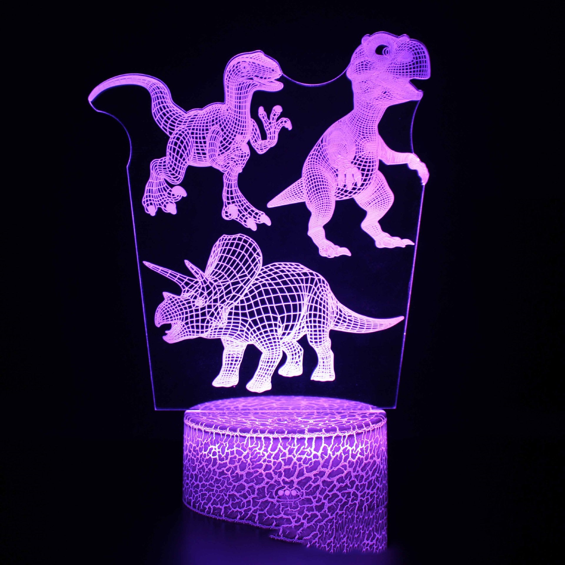 Dinosaur series colorful 3D table lamp LED touch remote control - One Red Hill