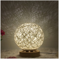 Hot Selling Creative Linen Table Lamp Novel and Unique LED Intelligent USB7 Color RGB16 Color Remote Control Rattan Ball Lamp - One Red Hill