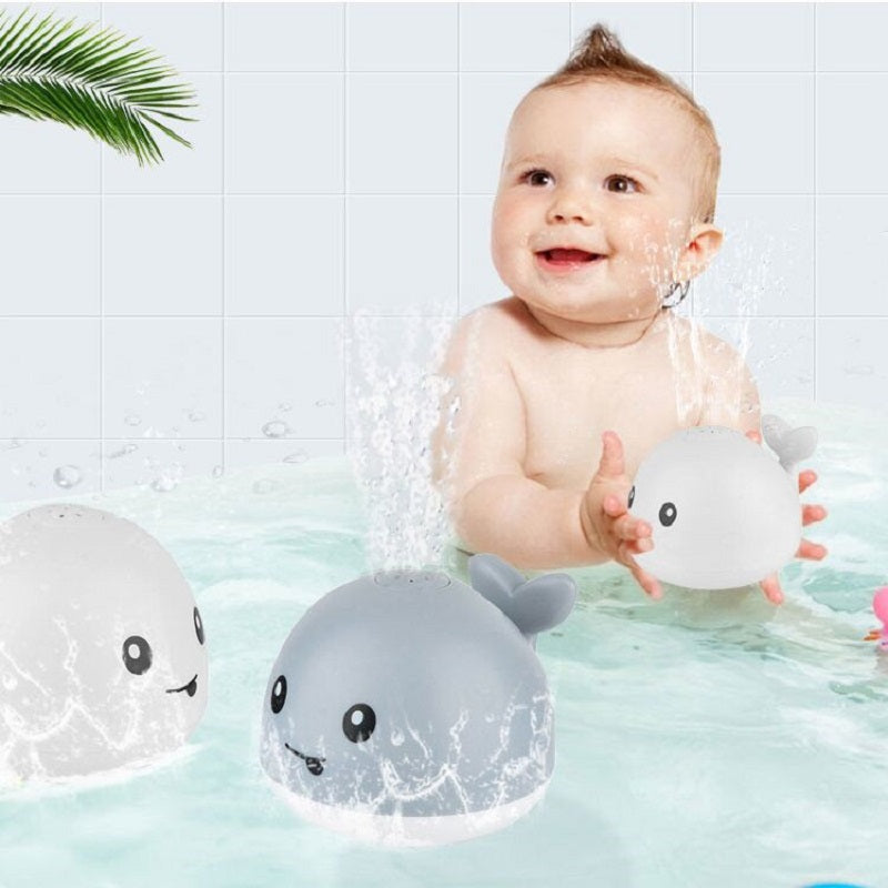 New Baby Bathroom Bath Electric Induction Whale Spray Small Toy - One Red Hill