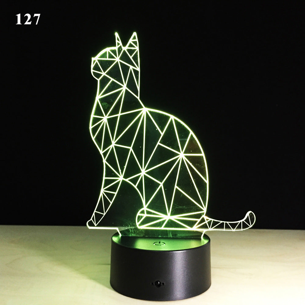 Led remote control night light creative electronic gift bedside lamp - One Red Hill