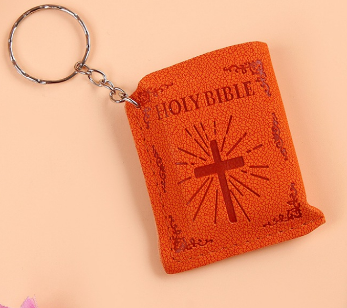 Mini HOLY Bible Keychain Religious Christian Jesus Cross Key Chain Women Prayer God Bless Gift Souvenirs Keyring - One Red Hill