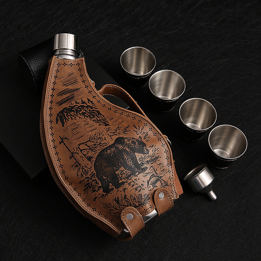 304 Stainless Steel Hip Flask 3 Kg Horn Hip Flask Household