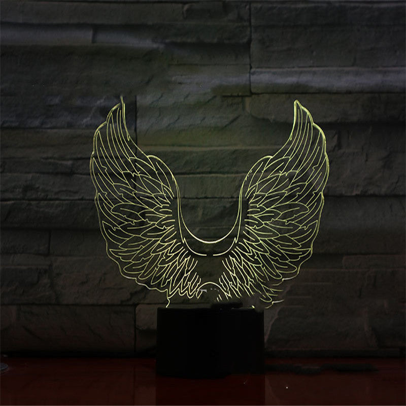 Touch Remote Control Bedroom Bedside 3d Night Light - One Red Hill