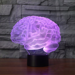 Foreign trade new brain 2 3D lamp LED colorful remote control lamp 3D light acrylic visual lamp 3620