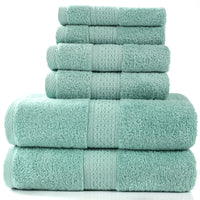 Home Simple Cotton Absorbent Towel Bath Towel 6-Piece Set - One Red Hill