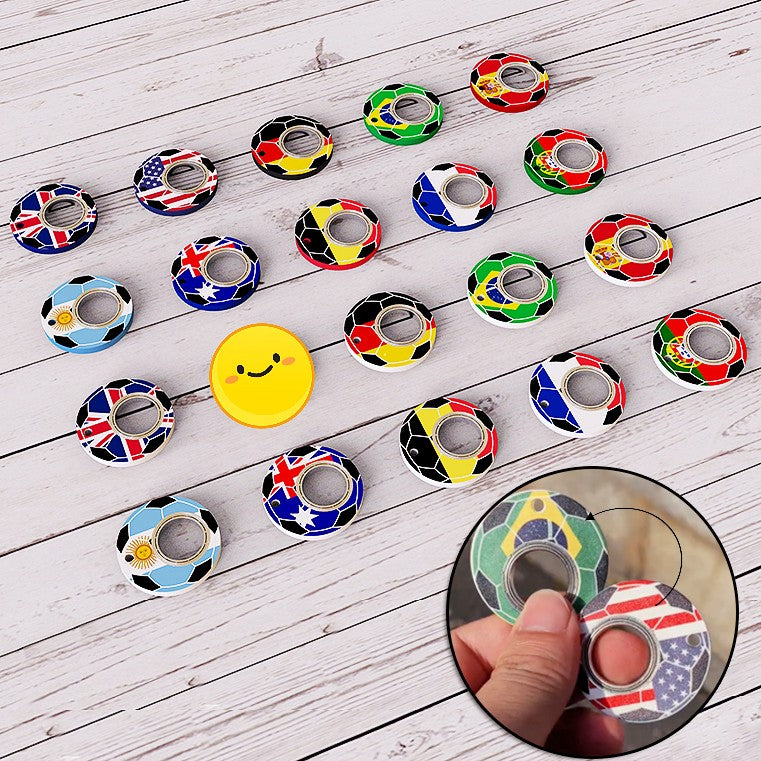 Creative Football World Cup Fidget Spinner Toy Keychain Hand Spinner Anti-Anxiety Toy Relieves Stress Finger Spinner Keychain Bottle Opener Kids Toy