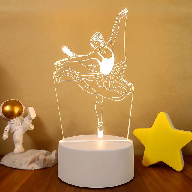 3D Light Colorful Touch Remote Control LED Visual Light 3D Small Table Lamp - One Red Hill