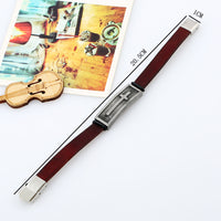 Cross Christian Belt Cowhide Bracelet - One Red Hill