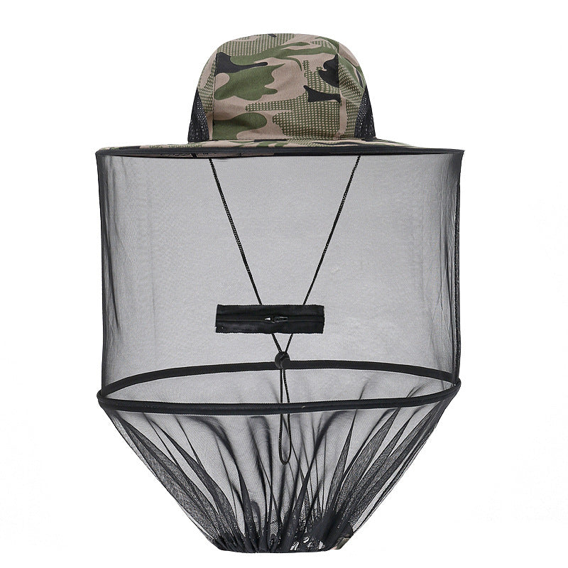 Outdoor Fishing Cape Mosquito Repellent Hat - One Red Hill