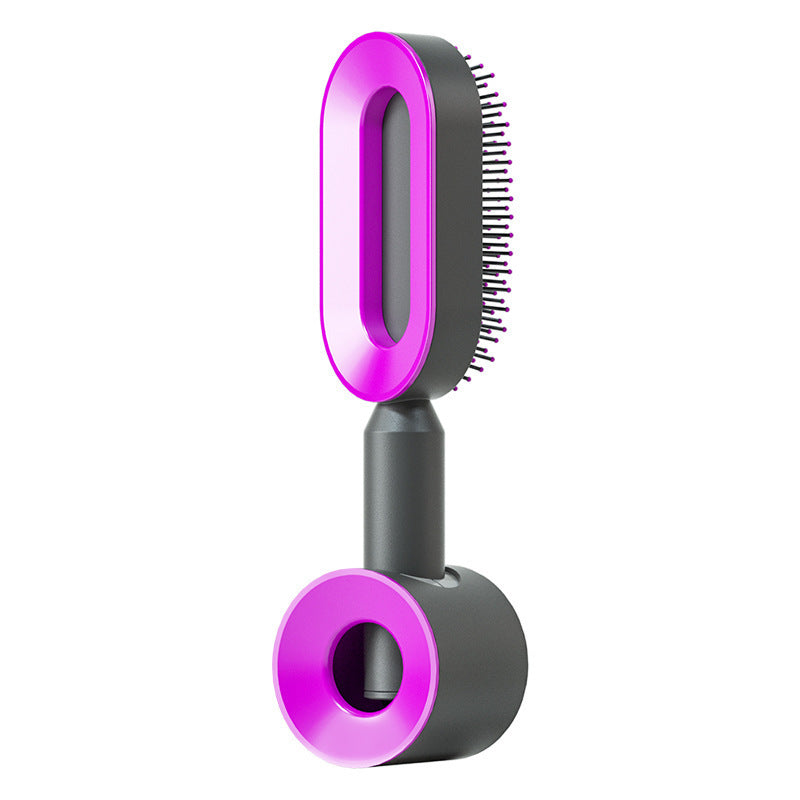 Self Cleaning Hair Brush For Women One-key Cleaning Hair Loss Airbag Massage Scalp Comb Anti-Static Hairbrush - One Red Hill