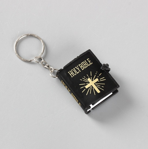 Mini HOLY Bible Keychain Religious Christian Jesus Cross Key Chain Women Prayer God Bless Gift Souvenirs Keyring - One Red Hill