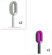 Self Cleaning Hair Brush For Women One-key Cleaning Hair Loss Airbag Massage Scalp Comb Anti-Static Hairbrush - One Red Hill