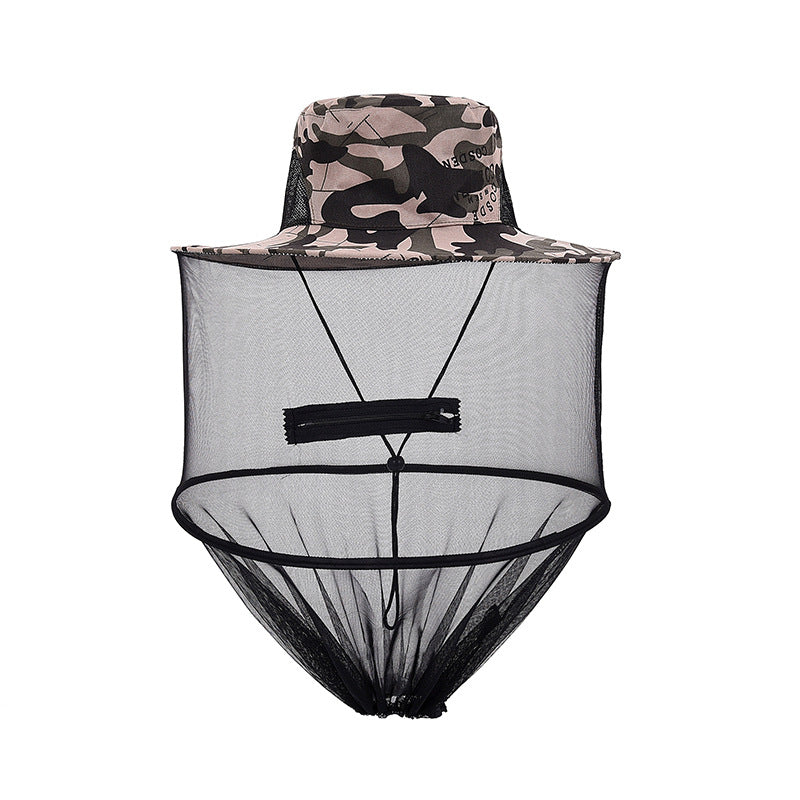 Outdoor Fishing Cape Mosquito Repellent Hat - One Red Hill