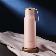 Stainless steel vacuum flask with handle