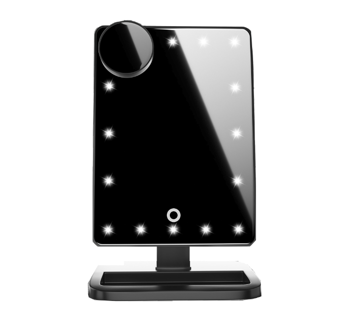 Touch Screen Makeup Mirror With 20 LED Light Bluetooth Music Speaker 10X Magnifying Mirrors Lights - One Red Hill