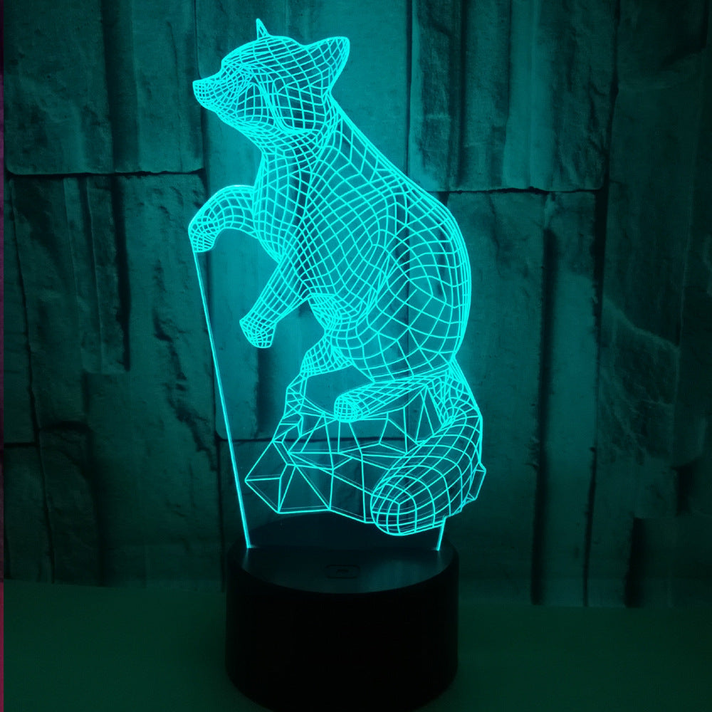 Colorful creative touch remote control 3D table lamp - One Red Hill