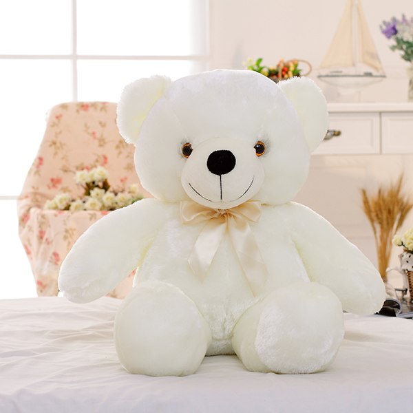 Creative Light Up LED Teddy Bear Stuffed Animals Plush Toy Colorful Glowing Christmas Gift For Kids Pillow - One Red Hill