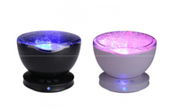 Ocean Wave Projector LED Night Light Remote Control TF Cards Music Player Speaker Aurora Projection - One Red Hill