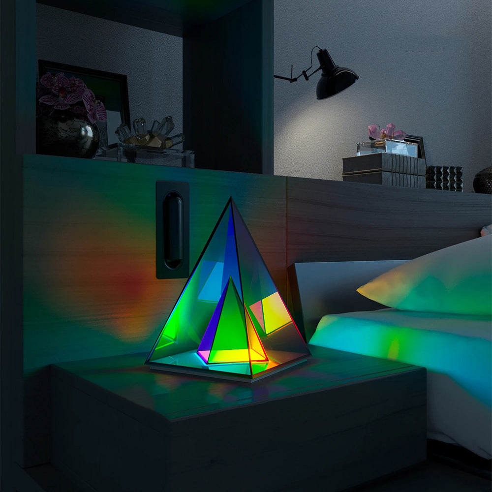 Acrylic Lamp Cube LED Color Table Lamp Cube Box - One Red Hill