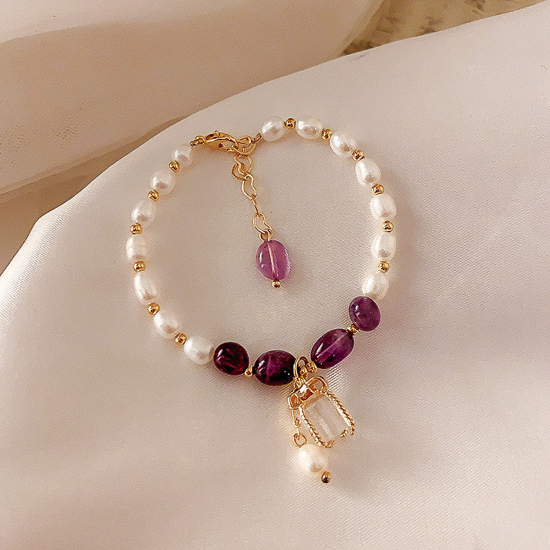 Transfer Flourishing Peach Blossom Baroque Pearl Bracelet - One Red Hill