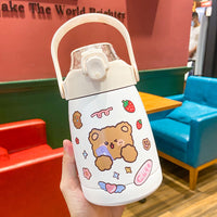 High-value Net Celebrity Large-capacity Big Belly Vacuum Flask Cute Cartoon