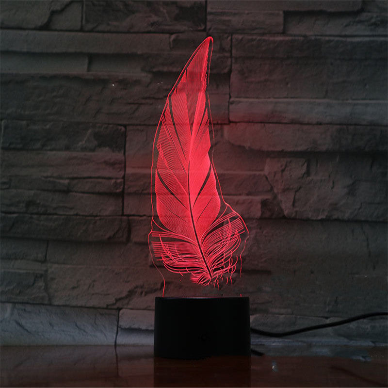 Touch Remote Control Bedroom Bedside 3d Night Light - One Red Hill