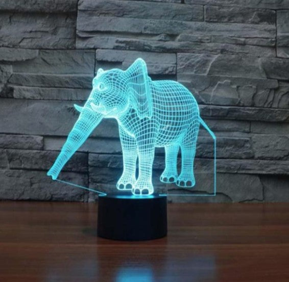 Colorful touch remote control 3D desk lamp - One Red Hill