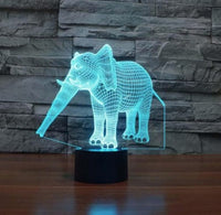 Colorful touch remote control 3D desk lamp - One Red Hill