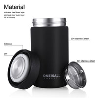 ONE IS ALL Men Gift Bottles 400ml Insulated Cup 304 Stainless Steel Mug Water Bottle Vacuum Flask Coffee Wine Mug - One Red Hill