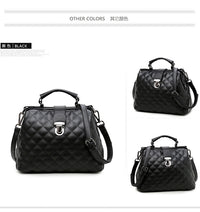 Leather bags 2021 new summer Lingge leather retro Doctor Bag Fashion Shoulder Bag hand - One Red Hill