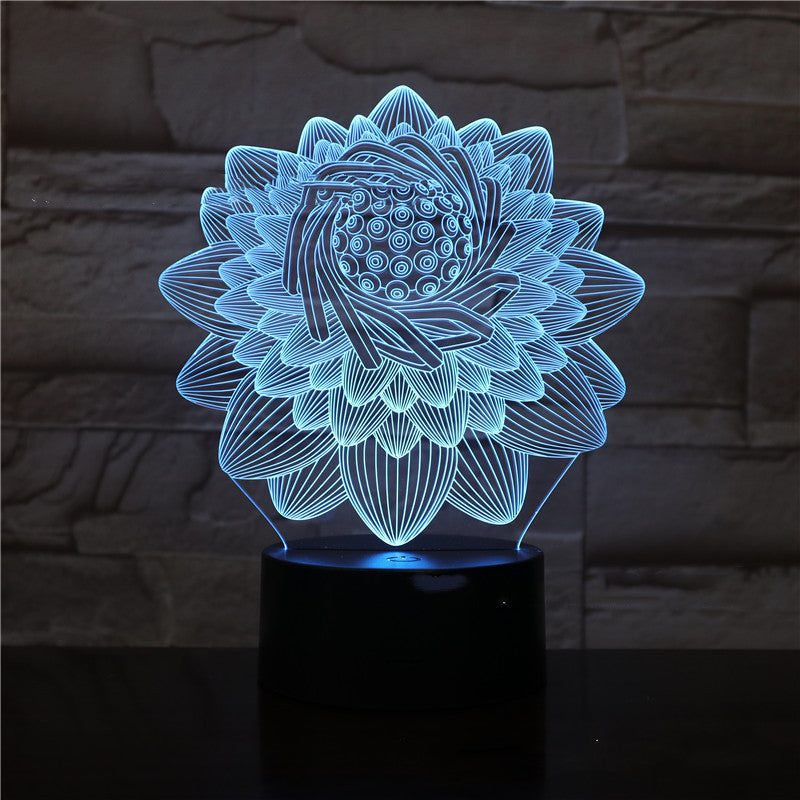 Touch Remote Control Bedroom Bedside 3d Night Light - One Red Hill