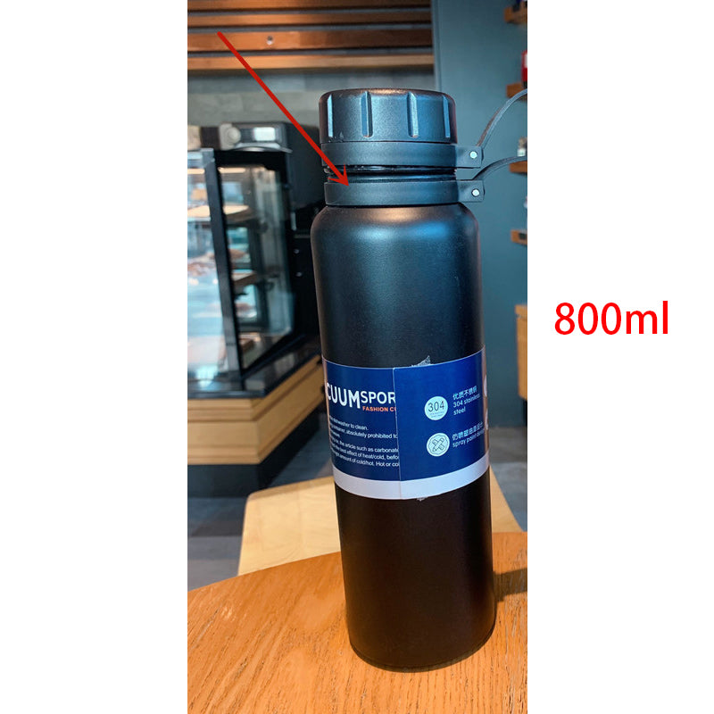 Outdoor Sports Bottle Portable Large Capacity Stainless Steel Vacuum Flask Water Cup - One Red Hill