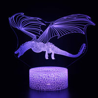 Dinosaur series 3D night light led remote control colorful touch light - One Red Hill
