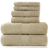 Home Simple Cotton Absorbent Towel Bath Towel 6-Piece Set - One Red Hill