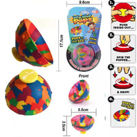 Children Toys Camouflage Bounce Rubber Popping Bowls Novelty Elastic Hip Hop Jumps Fidget Toys Outdoor Funny Sports Gifts For Kids - One Red Hill