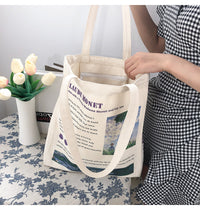 Art And Art Oil Painting Leisure All-match Large-capacity One-shoulder Canvas Bag - One Red Hill
