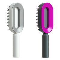 Self Cleaning Hair Brush For Women One-key Cleaning Hair Loss Airbag Massage Scalp Comb Anti-Static Hairbrush - One Red Hill