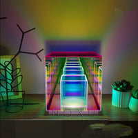 Acrylic Lamp Cube LED Color Table Lamp Cube Box - One Red Hill