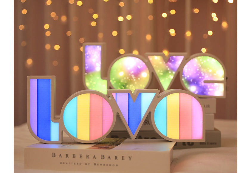 Valentines Day Decor LED LOVE Light Valentines Day Gift For Girlfriend Bithday Wedding Party Decoration Romantic Wedding Decor - One Red Hill
