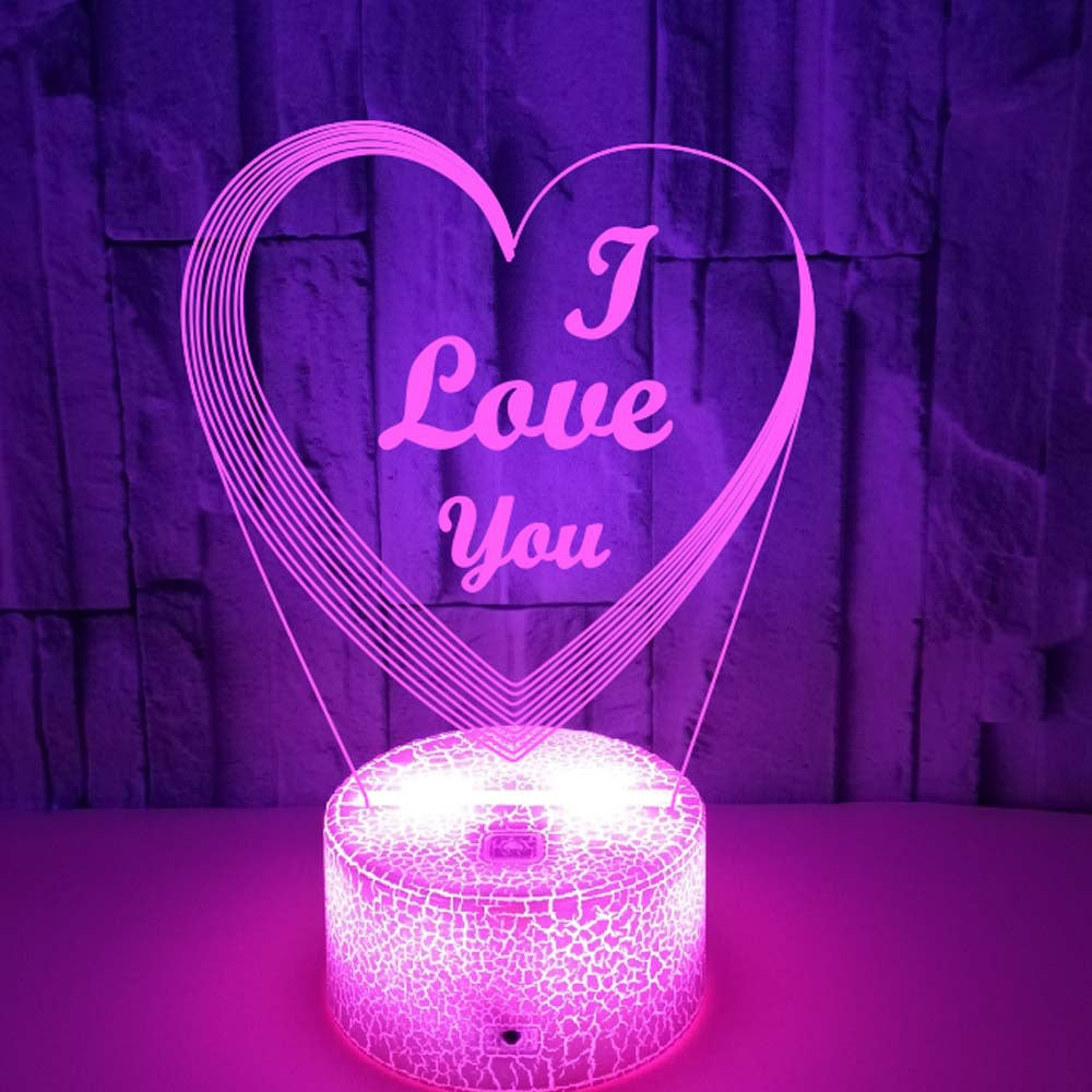Creative Touch Remote Control Love LOVE 3D Table Lamp - One Red Hill