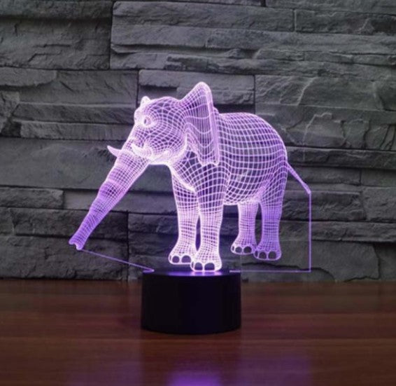 Colorful touch remote control 3D desk lamp - One Red Hill