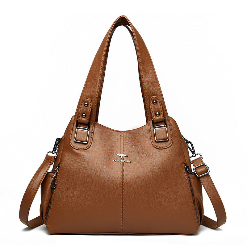 New Women's Shoulder Bag Fashion Elegant Crossbody Bag Vintage Shoulder Tote Bag Designer Ladies Large Capacity Purse Bags - One Red Hill