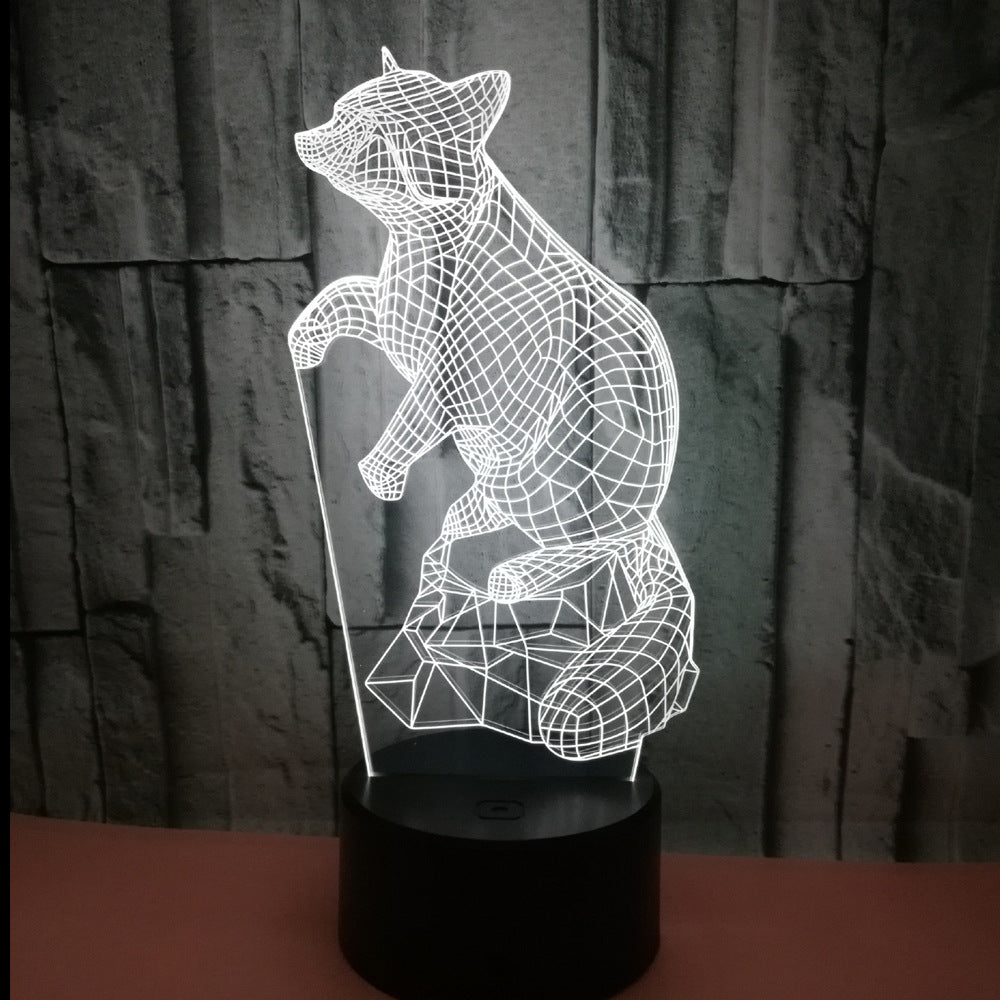 Colorful creative touch remote control 3D table lamp - One Red Hill